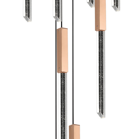 Candelabru Cristal LED 22W, Lumina Calda/Neutra/Rece, Diametru 25cm Auriu CM511/H150XW35