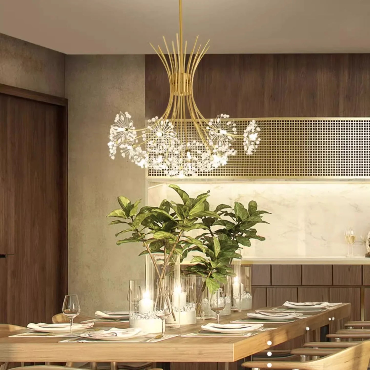 Candelabru Cristal Zetos 13XG4 Auriu