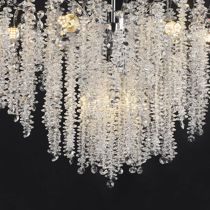 Candelabru Cristal CC9311/5CH, 5x E14, Diametru 49cm, Crom