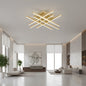 Lustra LED cu Telecomanda LINEX, 83W, Lumina 3000K/4000K/6000K, Dimabila, Auriu