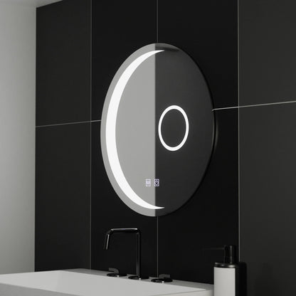 Oglinda LED Rotunda, 60cm, Orbis Touch, Sistem Dezaburire,Dimabila