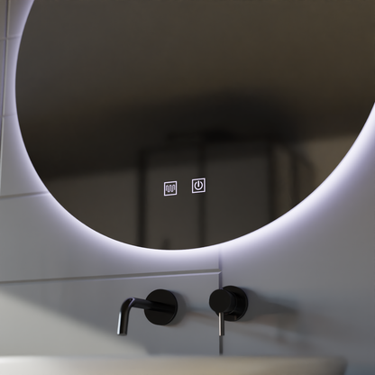 Oglinda LED Rotunda, 70cm, Isolda, Touch