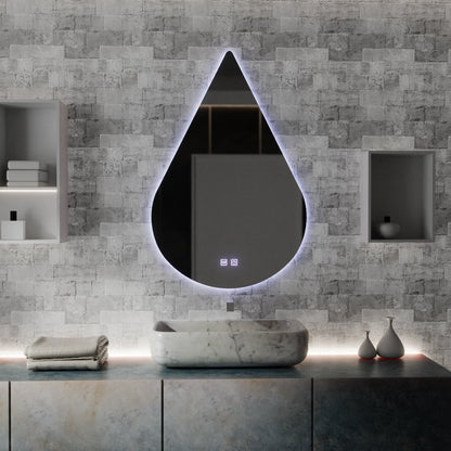 Oglinda LED Touch River Sistem Dezaburire 80X120cm, Forma de Picatura.