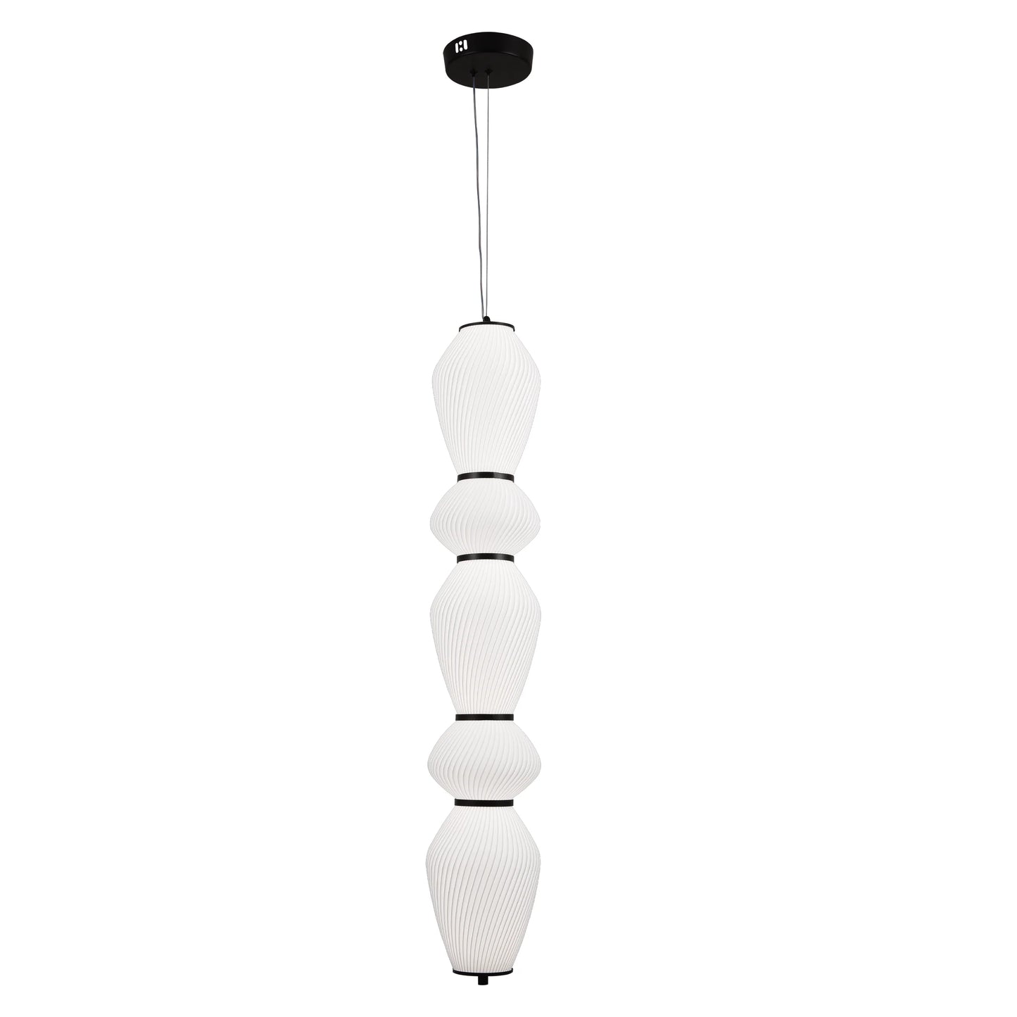 Lustra LED Suspendata cu Telecomanda 78W, LM510/5BK, Inaltime Reglabila, Lumina Calda/Rece/Neutra 3000K/4000K/6000K, Alb, Metal
