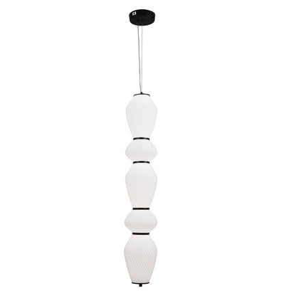 Lustra LED Suspendata cu Telecomanda 78W, LM510/5BK, Inaltime Reglabila, Lumina Calda/Rece/Neutra 3000K/4000K/6000K, Alb, Metal