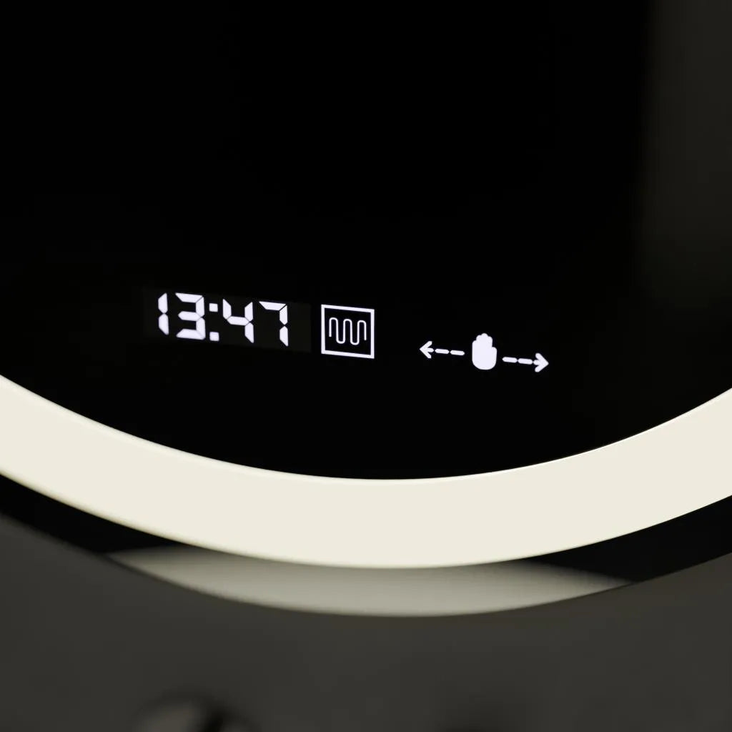 Oglinda LED Rotunda, 60cm, Celeste MotionGlow Marcello, Sistem Dezaburire, Ceas & Termometru, Dimabila – oglindă LED, 60