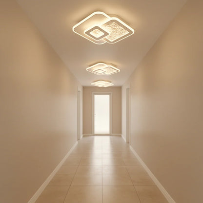 Lustra LED KOMPACTO 57W, 3 Patrate, lumina Rece/Calda/Neutra, Alb