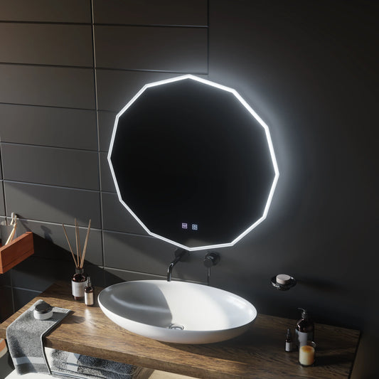 Oglinda LED Rotunda, 70cm, Touch Lichtkreis