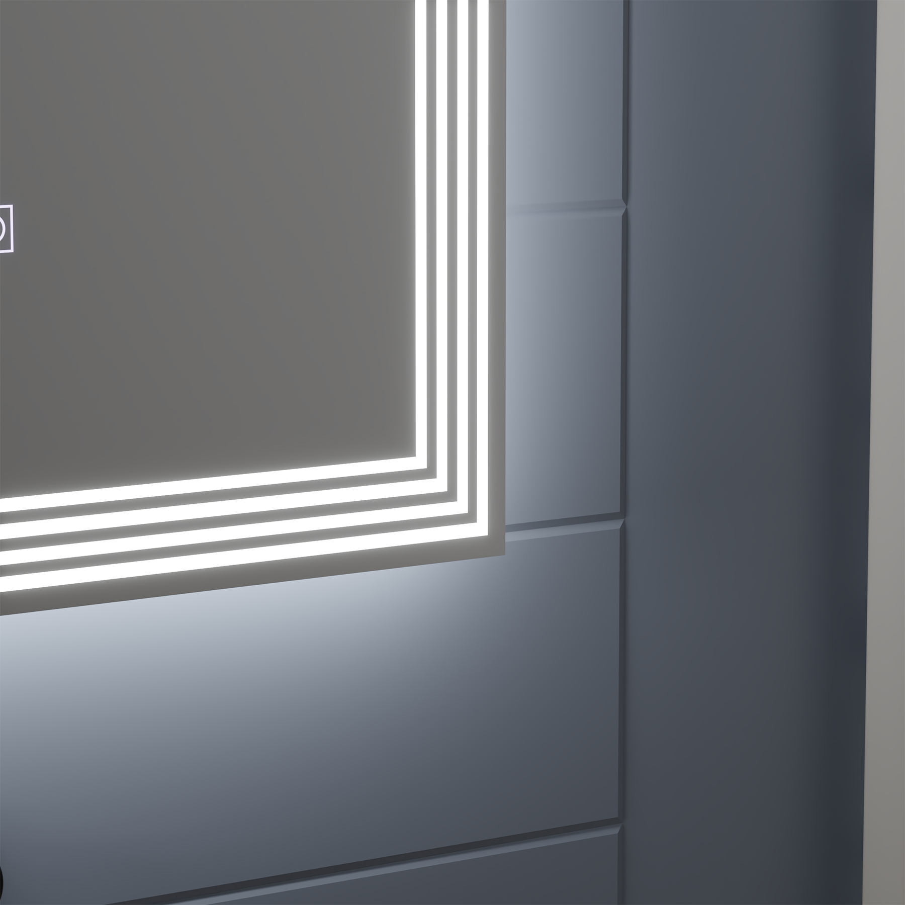 Oglinda LED Rectangulara, Dezaburire, 60x80cm, ADIS Basic Touch – oglindă LED, 60x80 cm, 80 cm – RegalStore, iluminat in