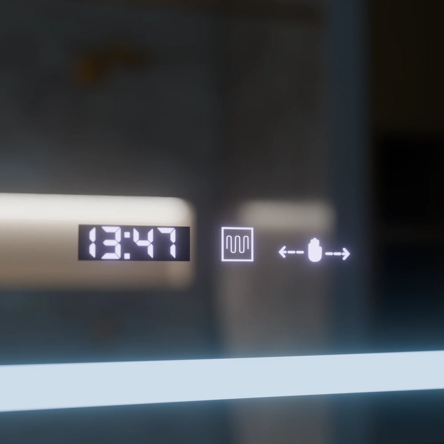 Oglinda LED Rectangulara, 160x80cm, Senzor MotionGlow Marcello, Sistem Dezaburire, Ceas & Termometru, Lupa Cosmetica, Dimabila