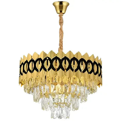 Candelabru Cristal PIERREFONDS Petito 3xE14, Diametru 37cm, Auriu Lucios, Inaltime Reglabila – culoare aurie, 37 cm – Re