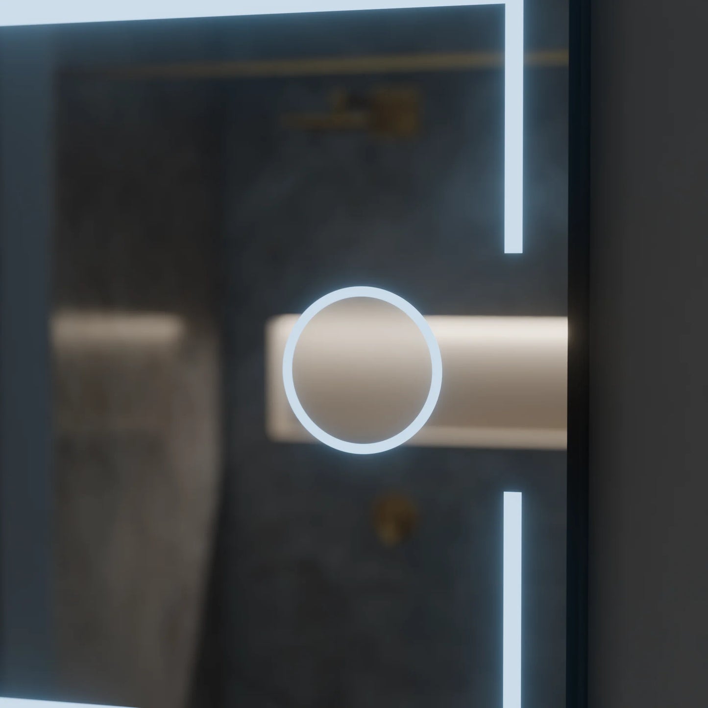 Oglinda LED Rectangulara, 160x80cm, Senzor MotionGlow Marcello, Sistem Dezaburire, Ceas & Termometru, Lupa Cosmetica, Dimabila