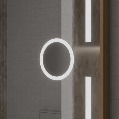 Oglinda LED Senzor MotionGlow Sofia cu functie Dezaburire Termometru Ceas 110x65 cm Lumina Calda/Rece/Neutra Dimabila,Ra