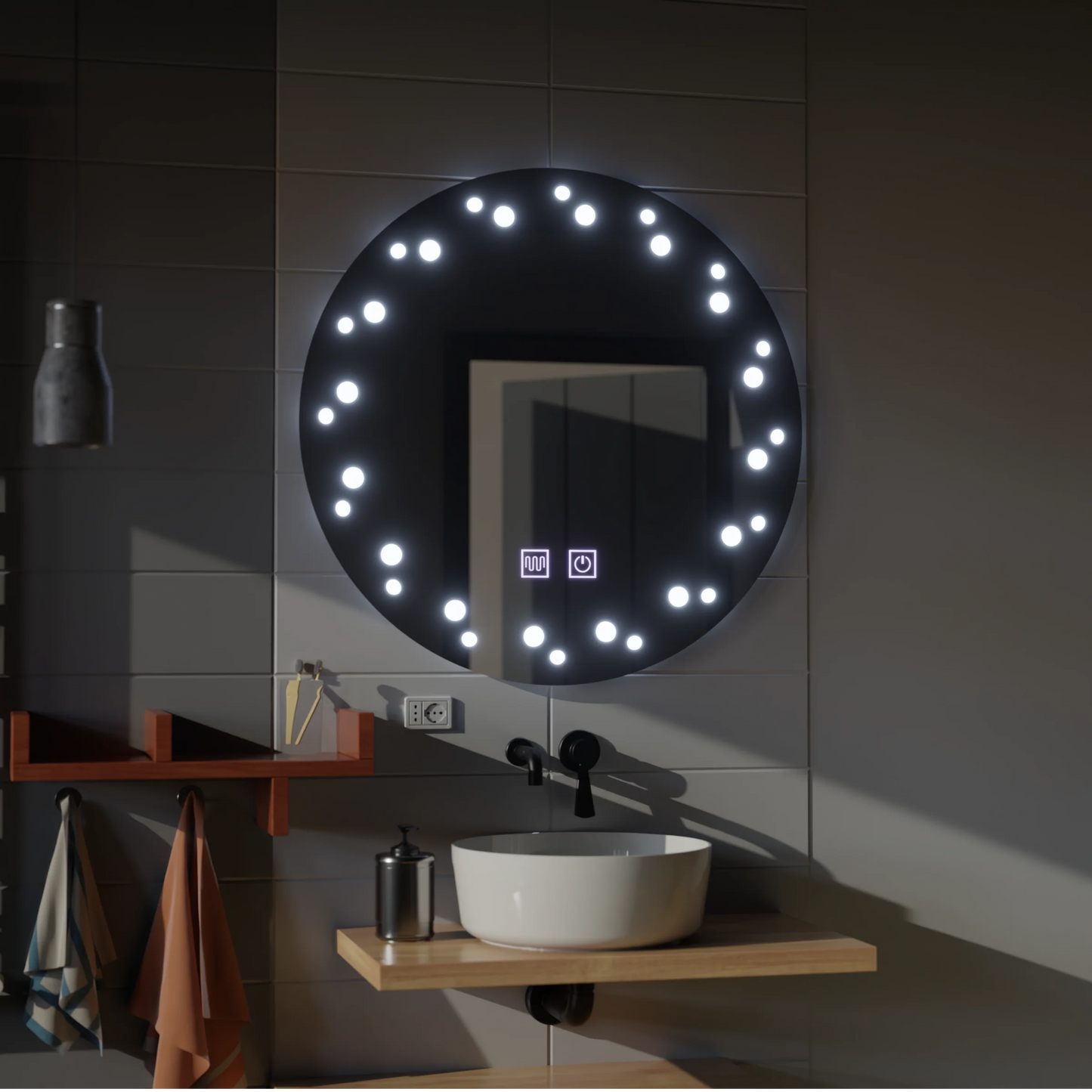 Oglinda LED Touch Ivory Sistem Dezaburire 50X50cm