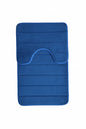 Covorase de Baie, 80x50 cm / 50x40 cm, Albastru, Antiderapant, Absorbant, Set 2 bucati