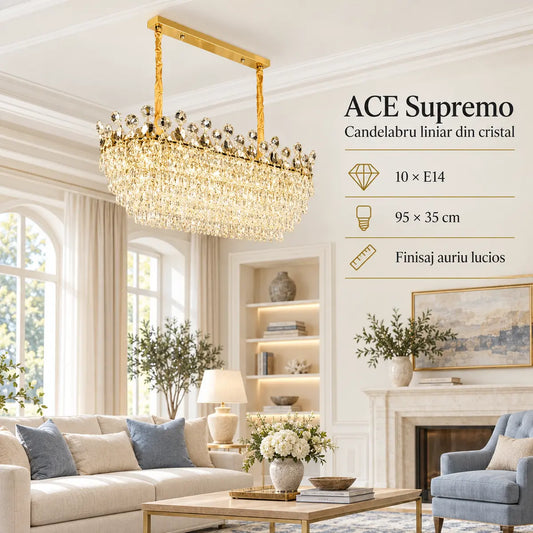 Candelabru ACE Supremo – imagine principală, finisaj auriu