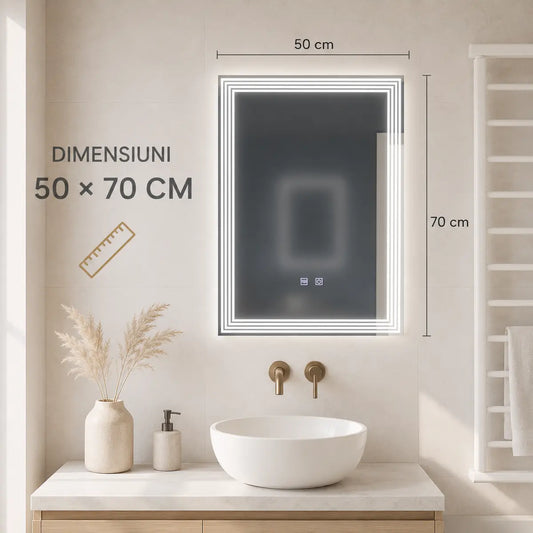 Oglindă LED ADIS – dimensiuni 50x70 cm