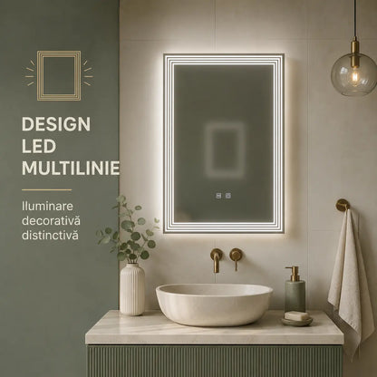 Oglindă ADIS – design LED multilinie