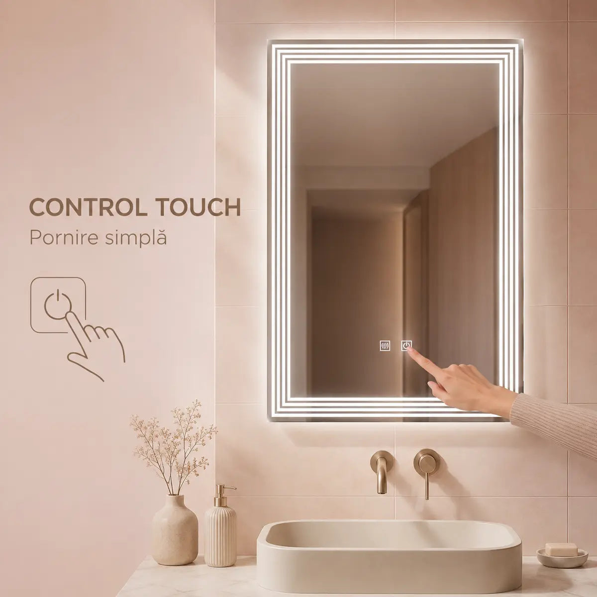 Oglindă LED ADIS – control touch