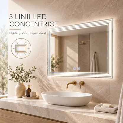 ADIS 80x60 cinci linii LED concentrice