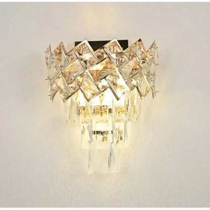 Aplica Cristal Alara 2x E27 Auriu