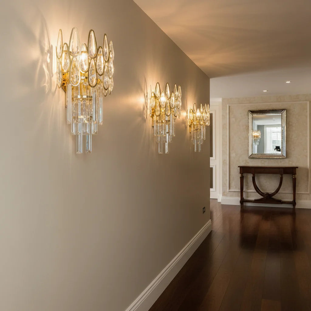 Aplica Cristal Jeannette 2x E14 Auriu