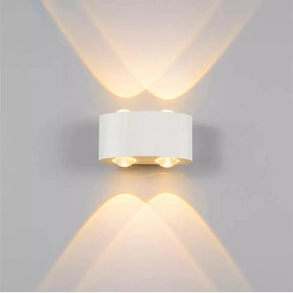 Fantas Aplica LED de Exterior si Interior, 4 Surse x 1W, IP65, Metalic, Alb, 3000K