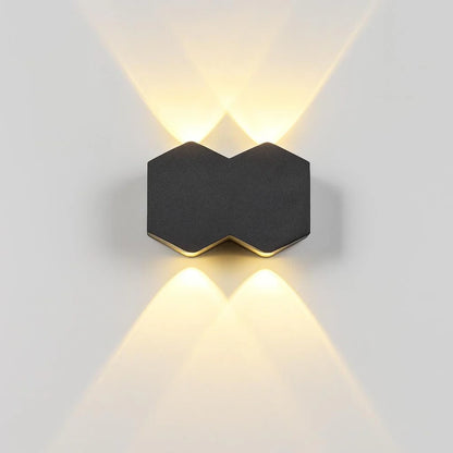 Aplica LED AX231, Exterior si Interior, 4 Surse, 10W, Negru, 3000K