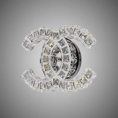 Aplica LED Cristal Yanira 28W, Argintiu