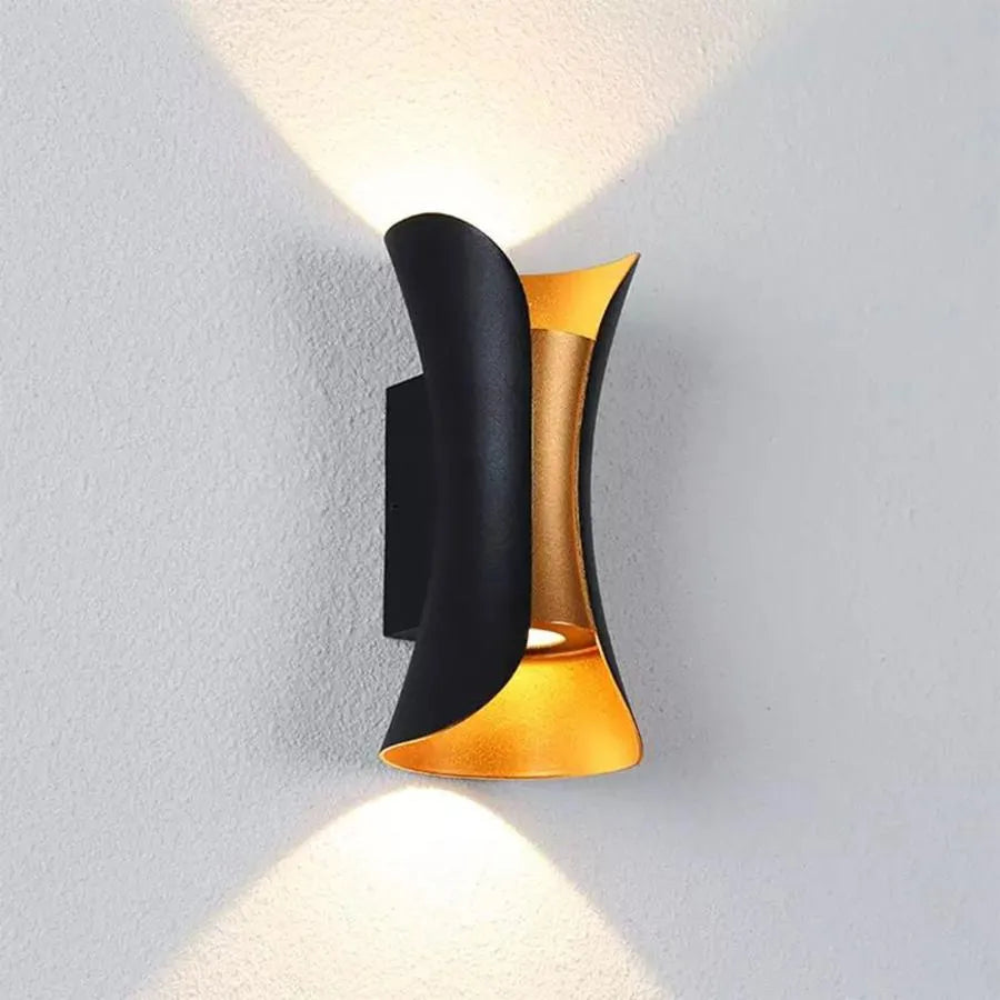 Aplica LED Exterior Elliot 8W Auriu Negru