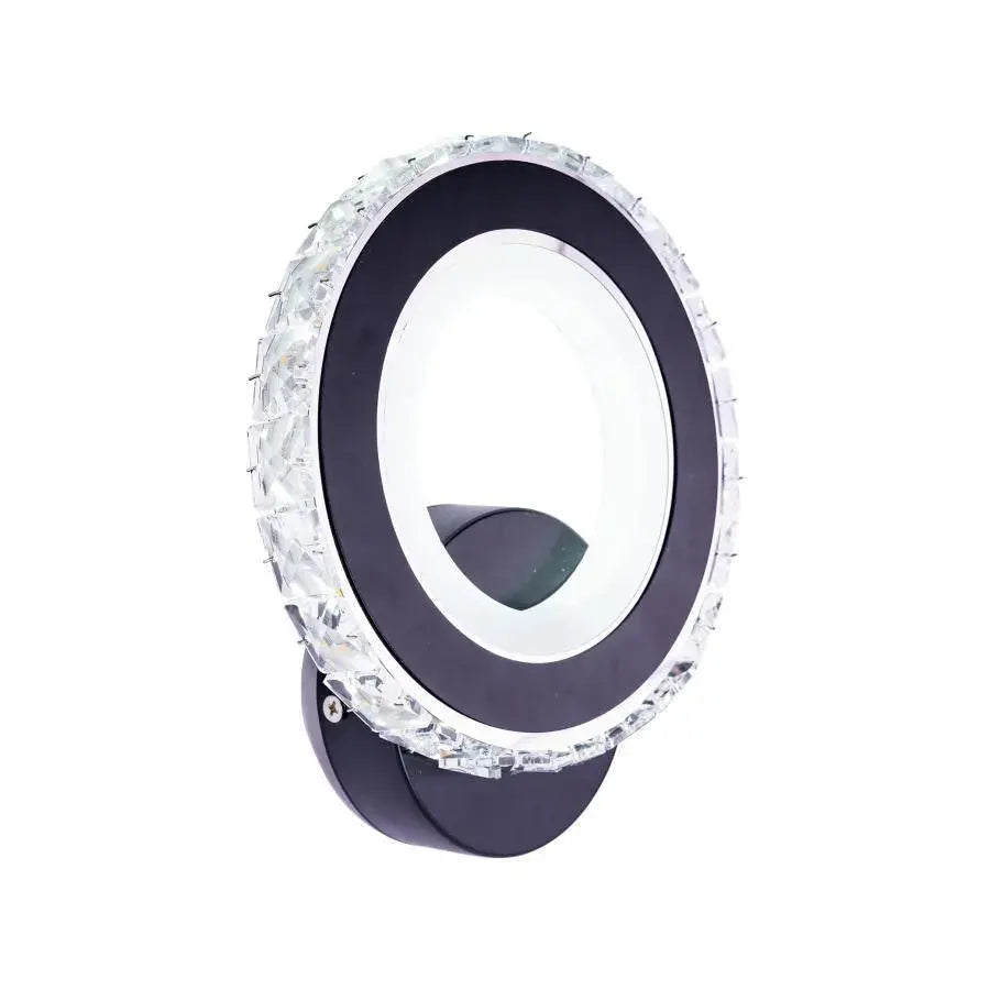 Aplica LED NOVA Rotonda, 16W, Negru & Inox, lumina Calda/Rece/Neutra – aplică LED, culoare neagră – RegalStore, iluminat