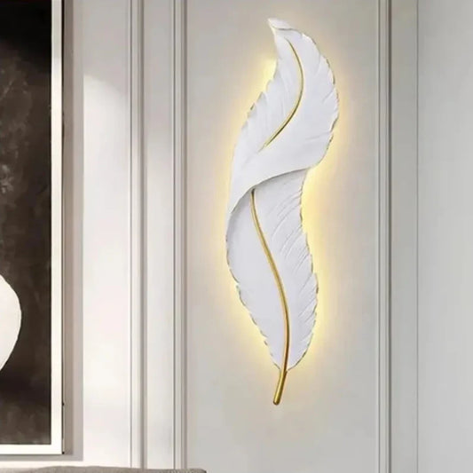 Aplica LED Pena 65cm Alb Auriu