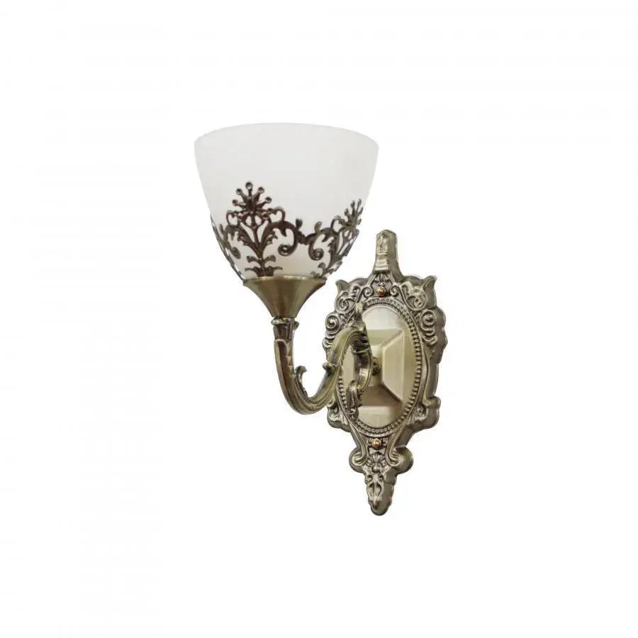 Aplica Rustic COTTAGE, 1*E27, Bronz, Metal si Sticla