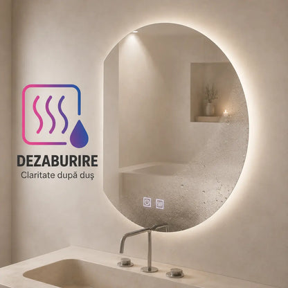 Oglindă LED Arcana – funcție de dezaburire