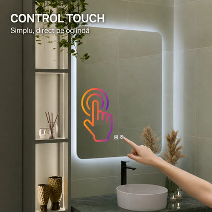 Oglindă LED ARTEA – control touch