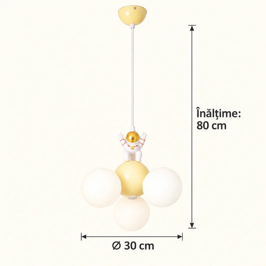 Lustră ASTRONAUT: diametru 30 cm și înălțime 80 cm
