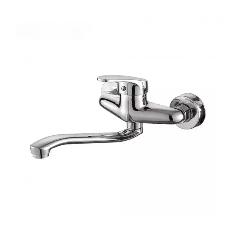 Baterie Bucatarie de Perete cu Pipa Rotativa, Aliaj, Crom, PM018 – culoare argintie – RegalStore, iluminat interior