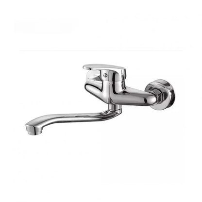 Baterie Bucatarie de Perete cu Pipa Rotativa, Aliaj, Crom, PM018 – culoare argintie – RegalStore, iluminat interior