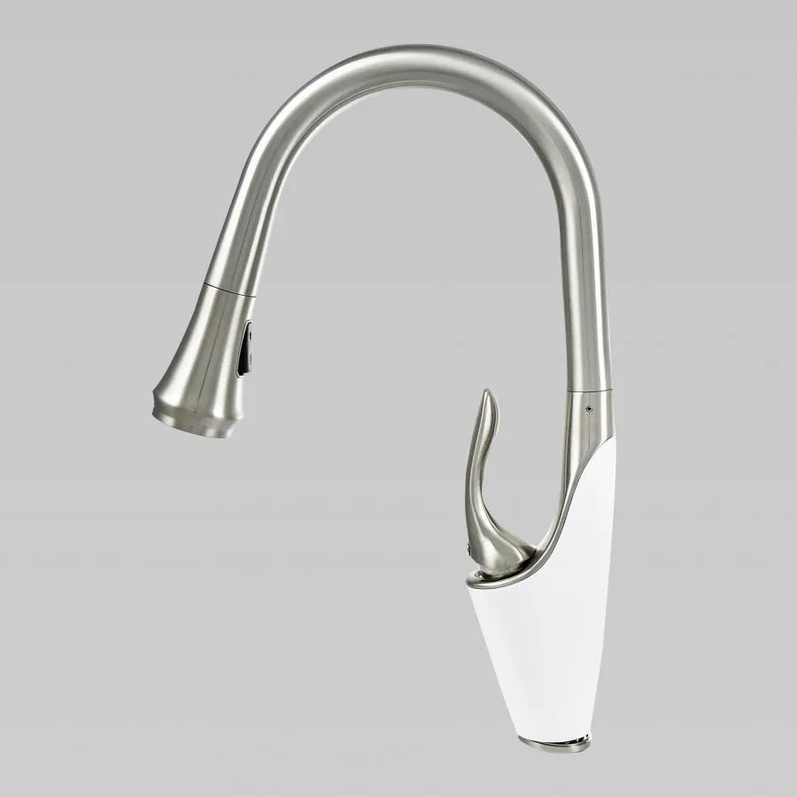 Baterie Bucatarie cu Dus Extractibil, Alama Sanitara, Crom, W054 – culoare argintie – RegalStore, iluminat interior