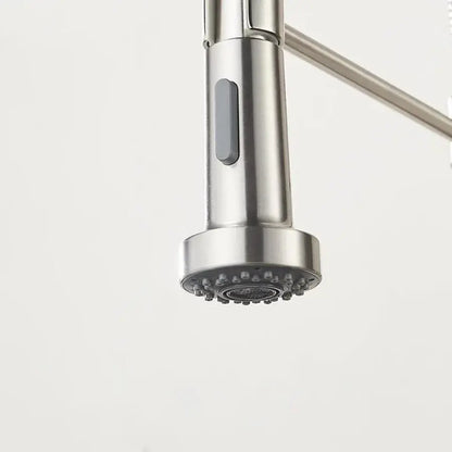 Baterie Bucatarie cu Dus Extractibil, Inox si Alama Crom, YD/101 – culoare argintie – RegalStore, iluminat interior