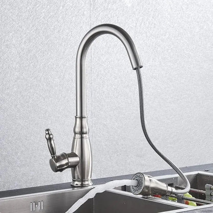 Baterie Bucatarie cu Dus Extractibil, Inox SUS304, Satinat, YSQ/105 – RegalStore, iluminat interior