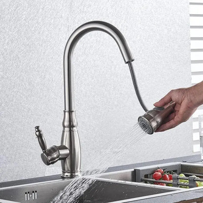 Baterie Bucatarie cu Dus Extractibil, Inox SUS304, Satinat, YSQ/105 – RegalStore, iluminat interior