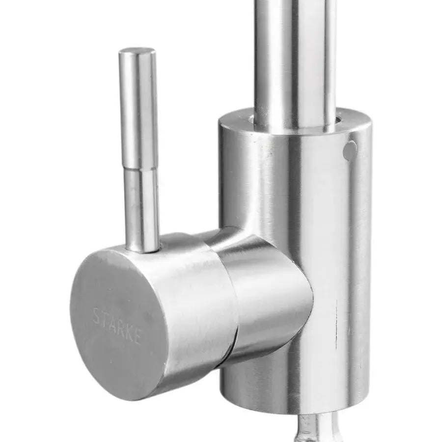 Baterie Bucatarie Monocomanda Pipa Pivotanta Cartus Ceramic Inox Satinat Racorduri Kit Fixare Incluse CF002 – RegalStore