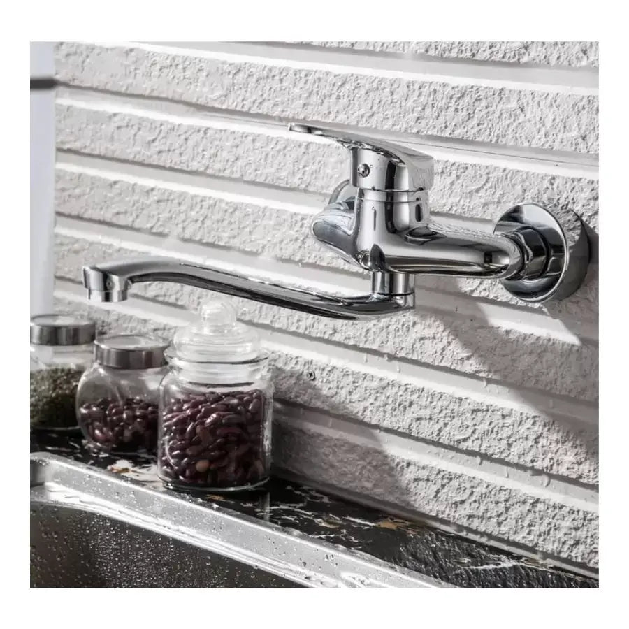 Baterie Bucatarie cu Pipa Rotativa, Aliaj, Crom, PM025 – culoare argintie – RegalStore, iluminat interior