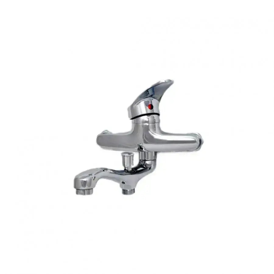 Baterie Cada Crom Lucios - Set Complet cu Pipa Pivotanta de 18cm, Para, Furtun si Excentrice Incluse – culoare argintie,