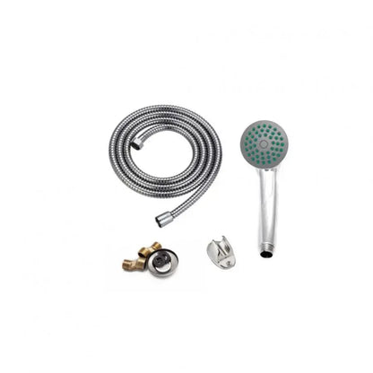 Baterie Cada Crom Lucios - Set Complet cu Pipa Pivotanta de 18cm, Para, Furtun si Excentrice Incluse
