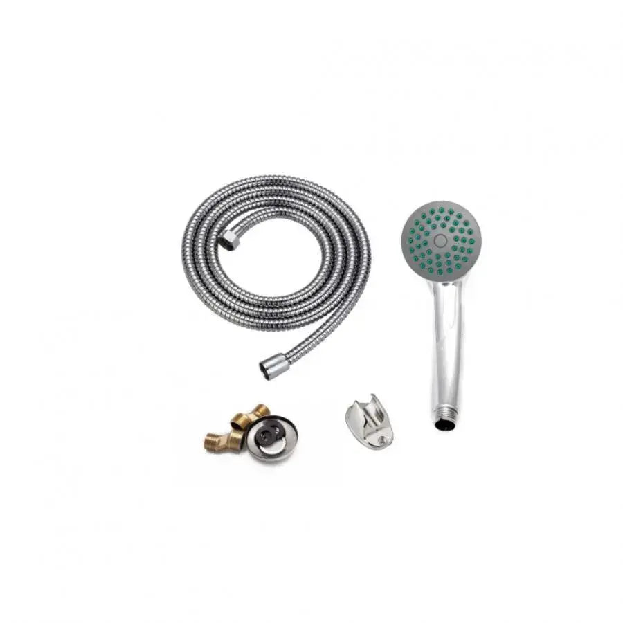 Baterie Cada Crom Lucios - Set Complet cu Pipa Pivotanta de 18cm, Para, Furtun si Excentrice Incluse – culoare argintie,