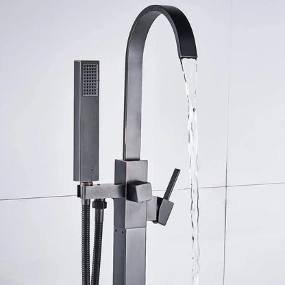 Baterie de Podea cu Cadru Patrat, Alama Sanitara, Negru, CF2036 – culoare neagră – RegalStore, iluminat interior