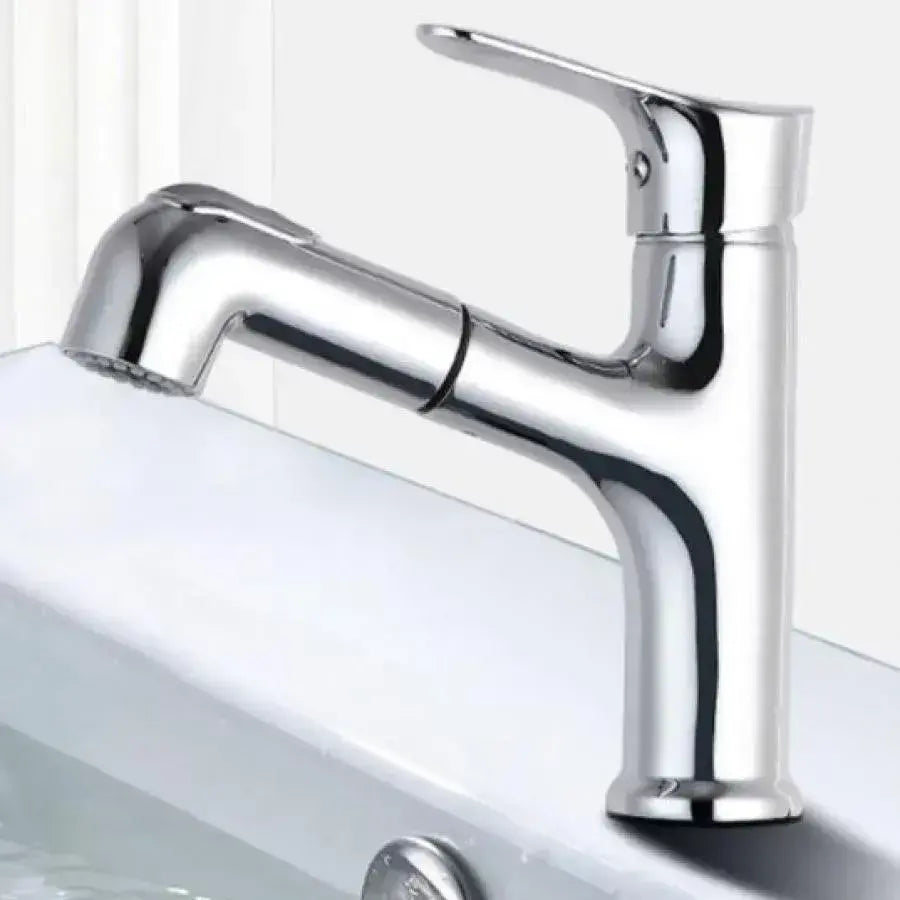 Baterie cu Dus Extractibil, Alama Sanitara, Crom, WZY108/B – culoare argintie – RegalStore, iluminat interior