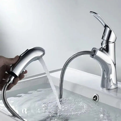 Baterie Lavoar cu Dus Extractibil, Alama Sanitara, Crom, OD/2030 – culoare argintie – RegalStore, iluminat interior